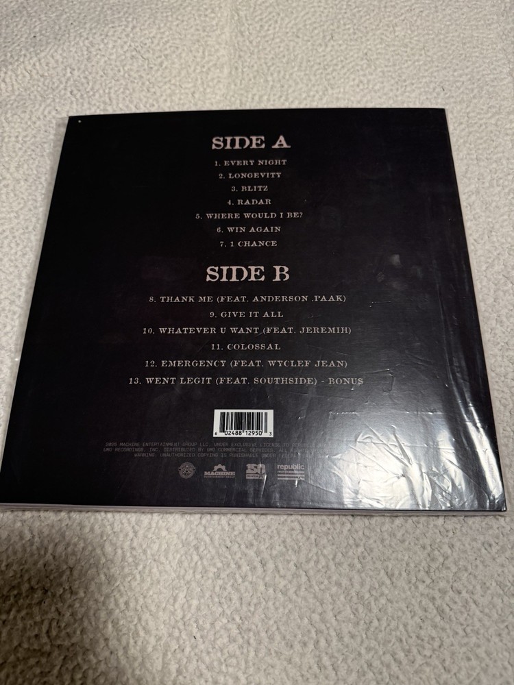 G- Herbo “Lil Herb” Vinyl (2025). New - Autographed