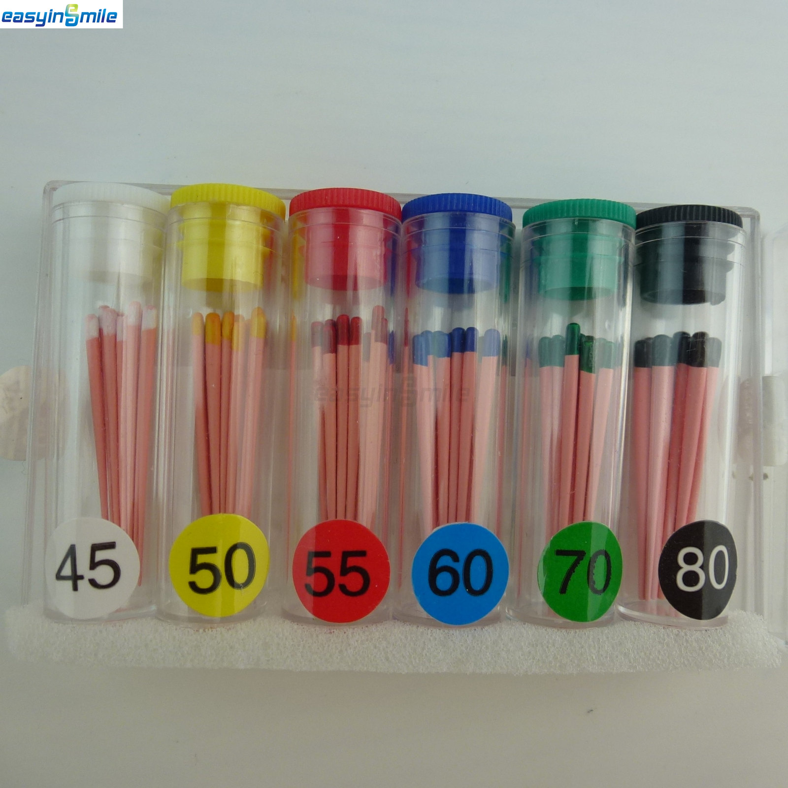 60/120pcs Dental Gutta Percha Points Full Taper 0.02/0.04/0.06 Size 15-40 45-80