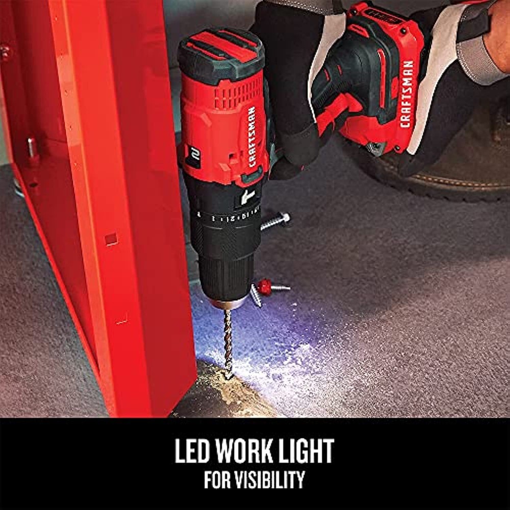 CRAFTSMAN V20* Cordless Hammer Drill Kit (CMCD711C2)