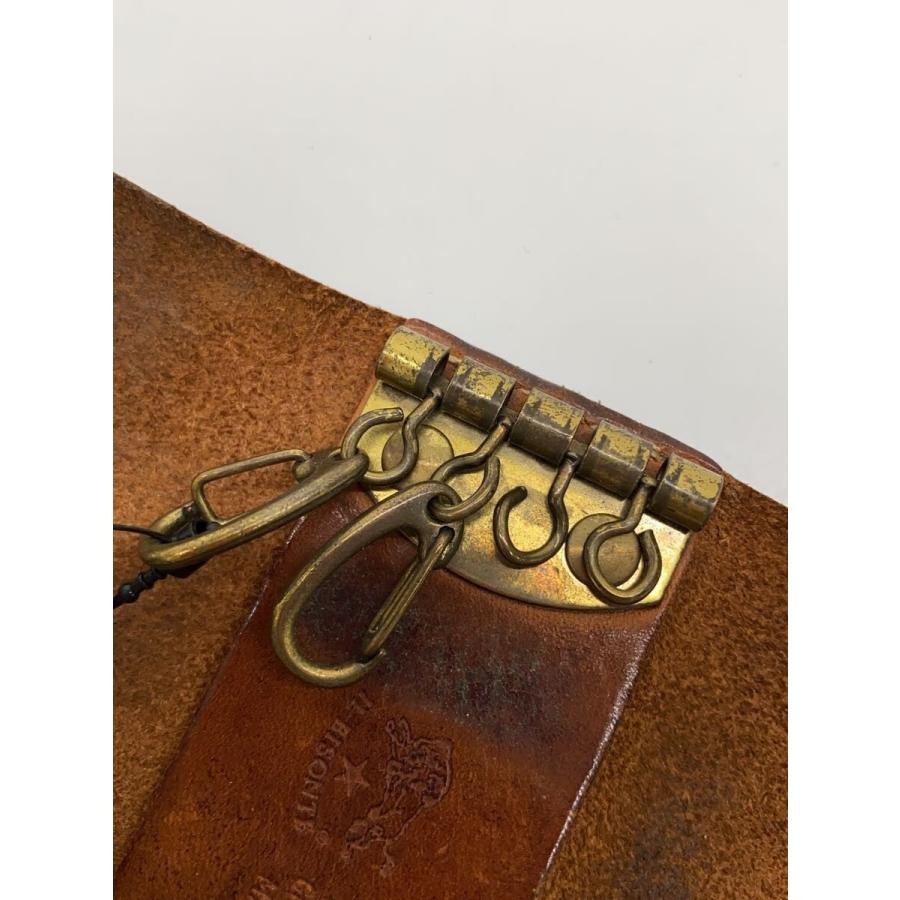 Il Bisonte key case leather brown men's key holder
