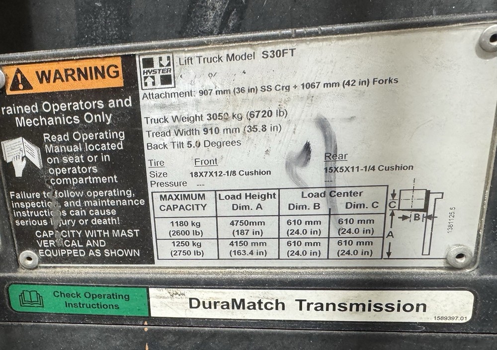 Fortis 30 Propane Forklift