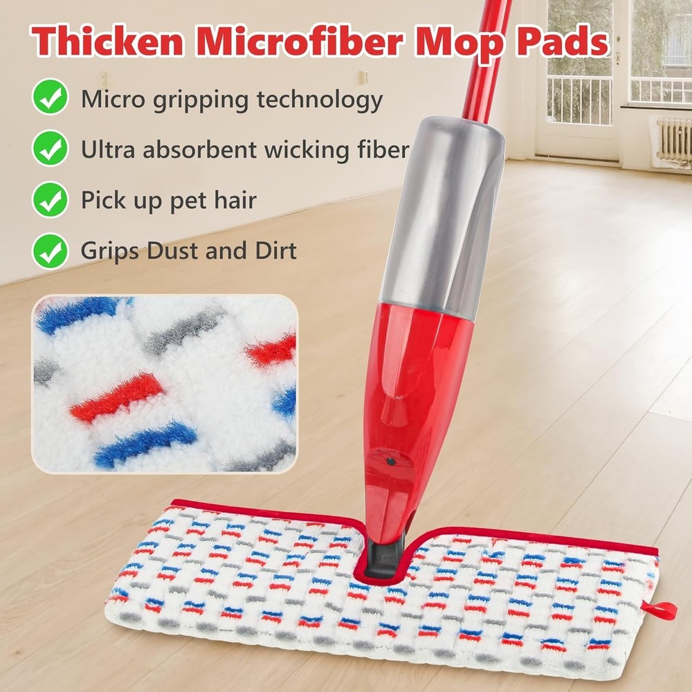 Efficient Floor Cleaning with 3 Pack Microfiber Mop Pads for O-Cedar ProMist MAX