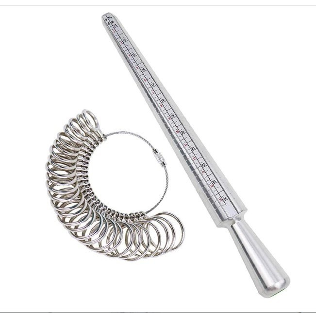 Ring Sizer Measuring Tool Ring Mandrel Ring Measurer Ring Sizing Kit Measure Fin