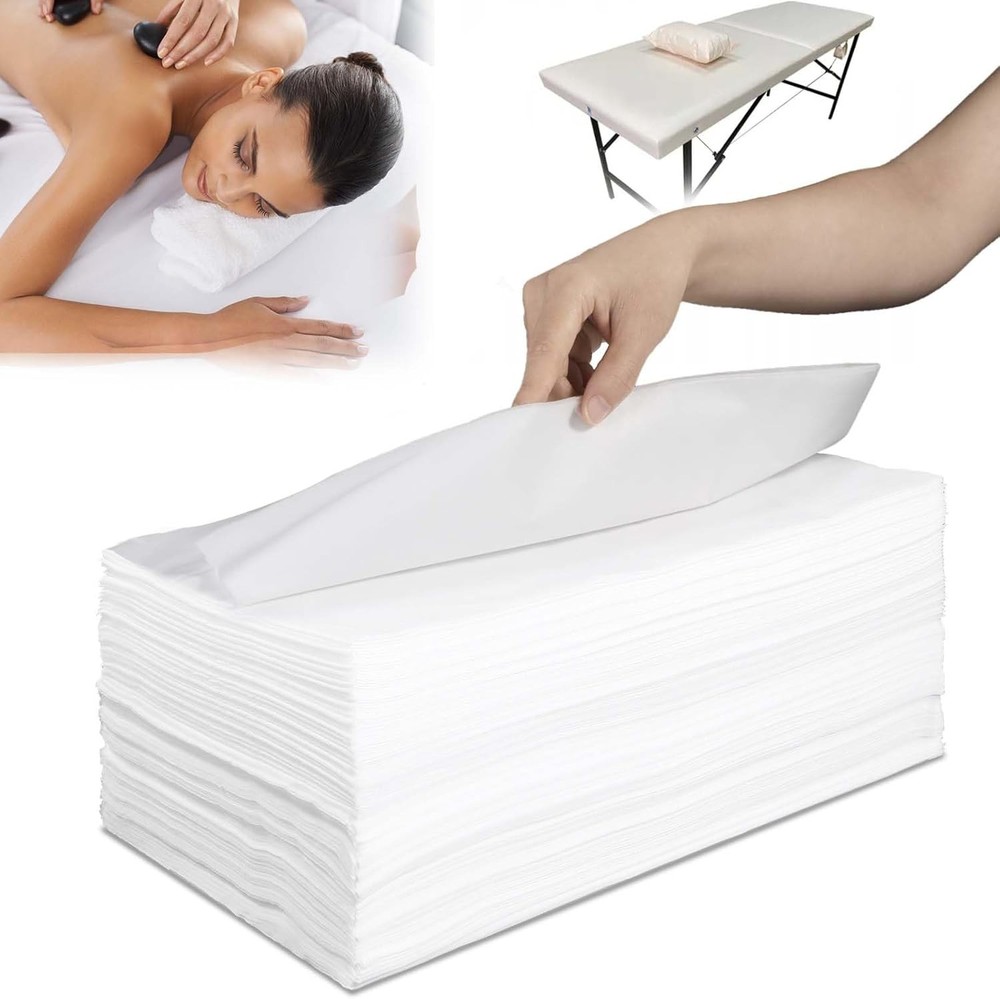 High-Quality Non-Woven Massage Table Covers, Waterproof & Soft - 100 Count