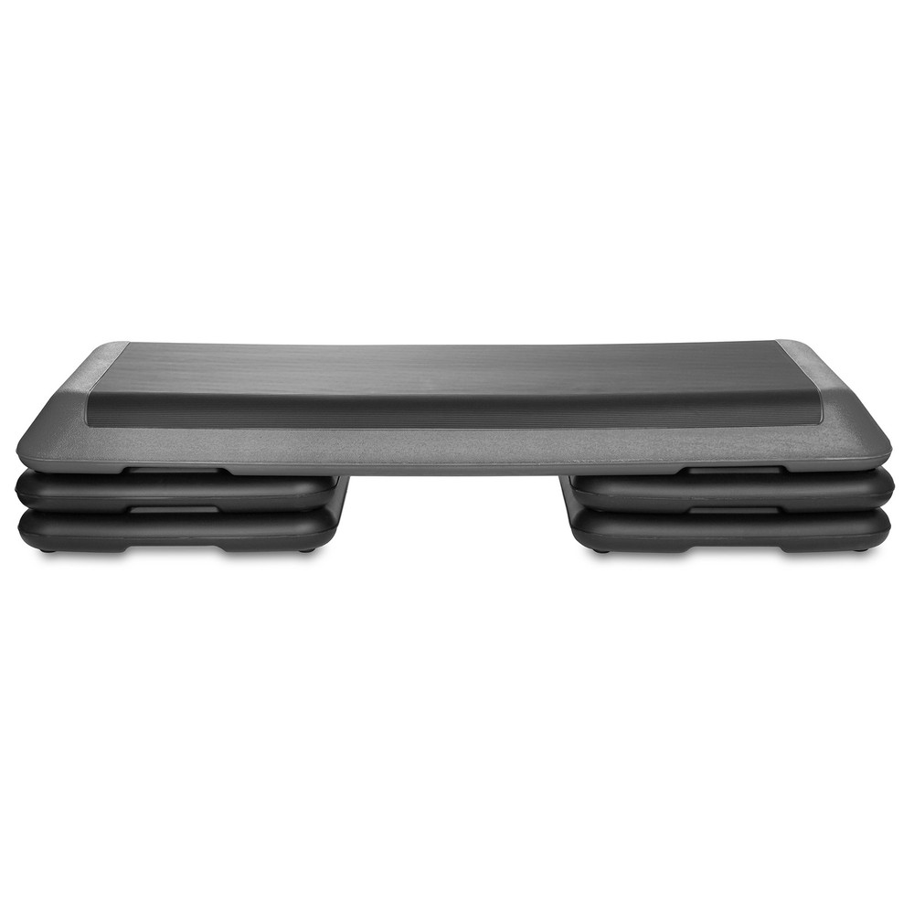 OPEN BOX - Aerobic Exercise Adj. Step Platform w/ 4 Risers - Gray