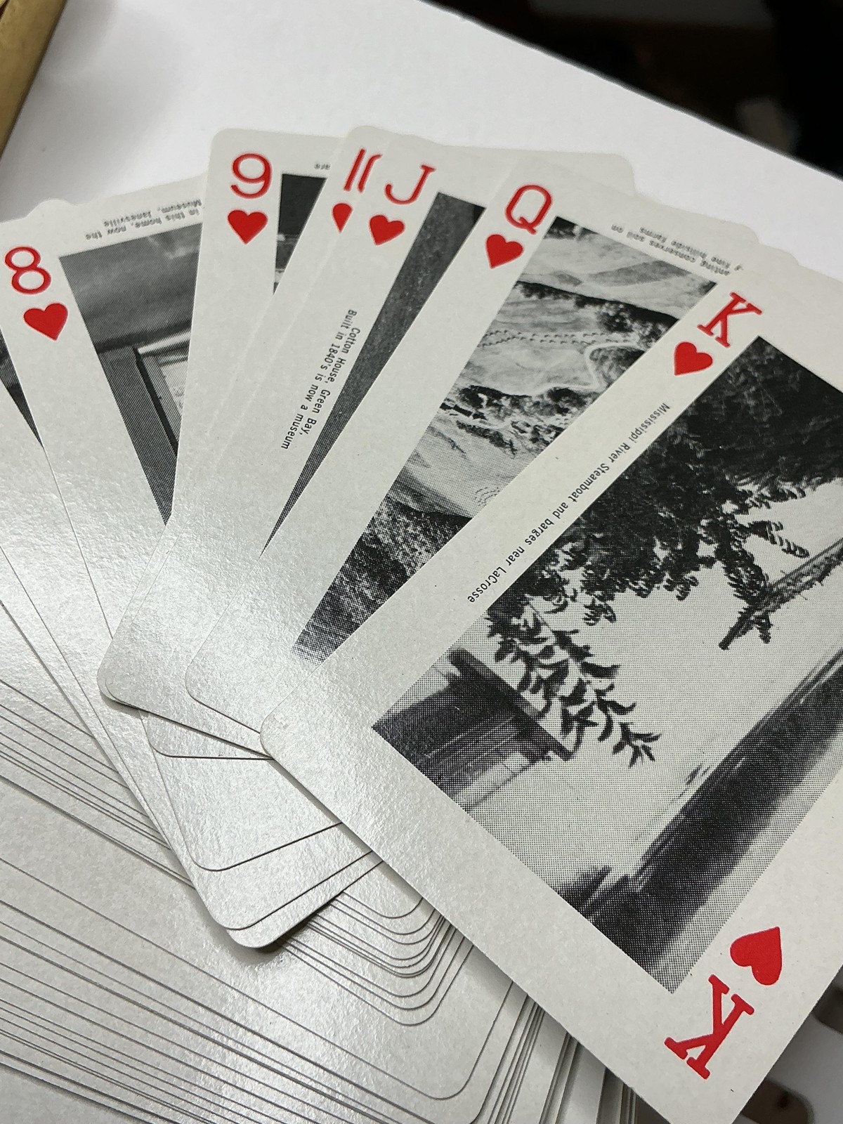 Vintage Beautiful Wisconsin Scenic Souvenir Playing Cards Deck Gold Box