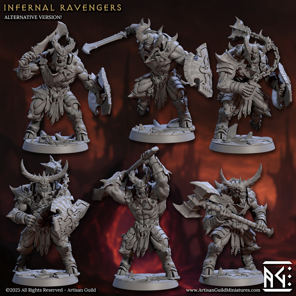 Infernal Warrior - Devil Fighter - Flail - Artisan Guild - Dungeons and Dragons