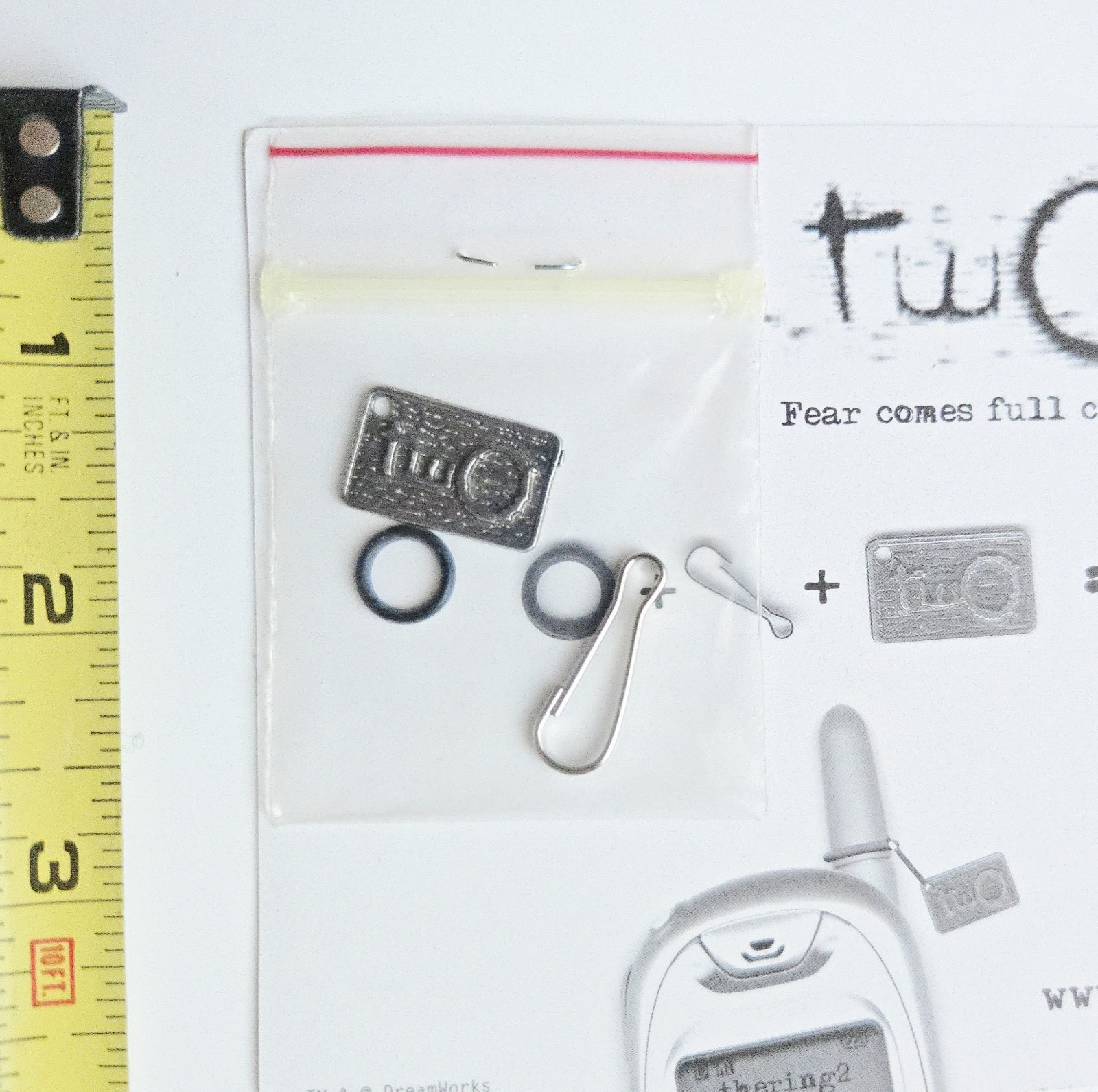 RARE 2005 THE RING TWO MOVIE PROMO KEYCHAIN CLIP & POSTCARD HORROR FILM SAMARA 2