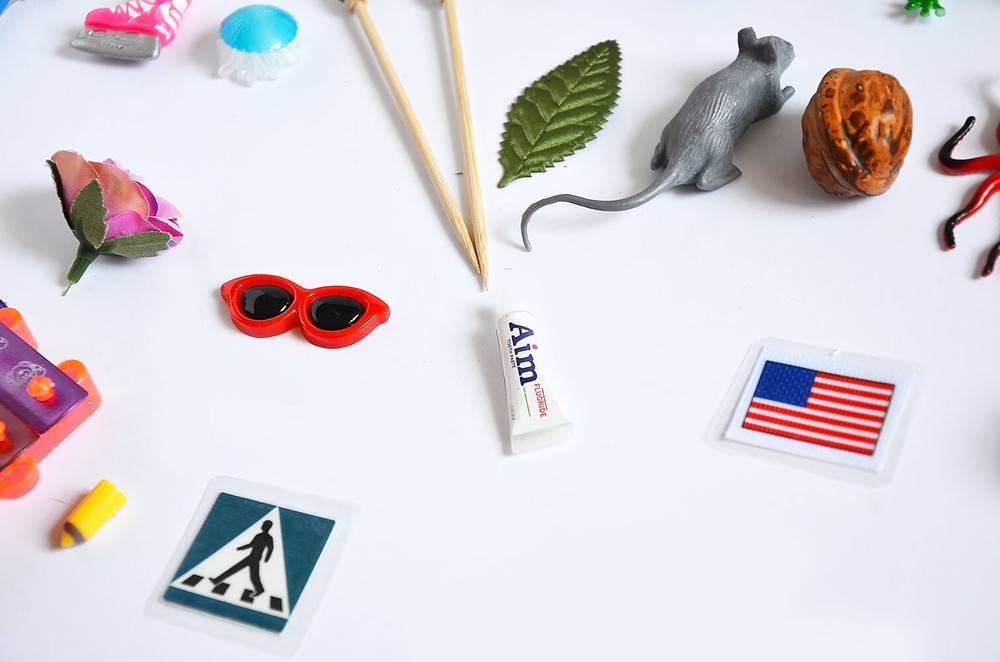 Montessori Alphabet Box objects, 1.5-8cm, 1 objects per letter