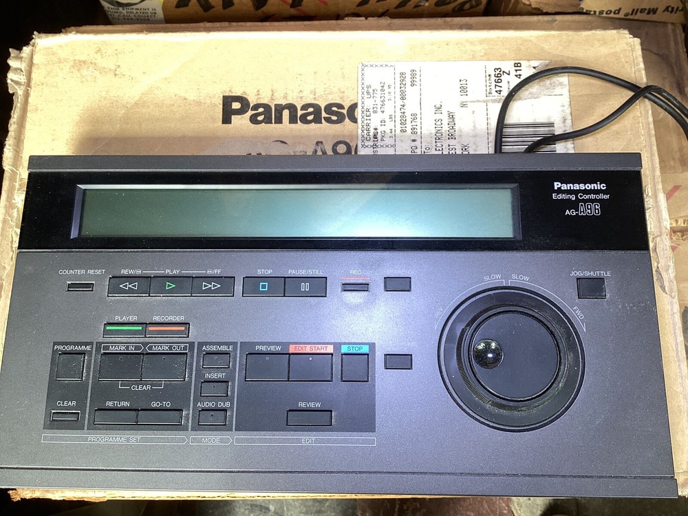 Panasonic AG-A96 Video Production  Editing Controller w/ Textbook , Original Box