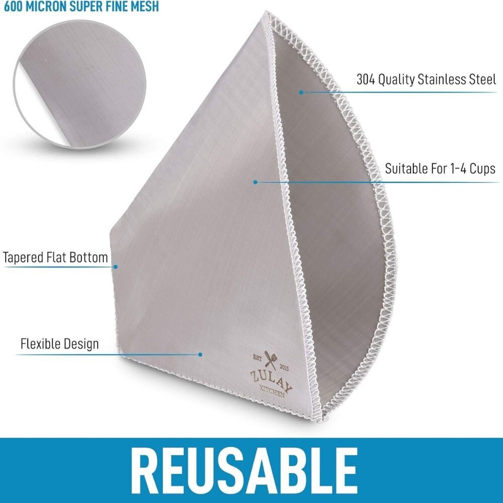 Zulay Reusable Pour Over Coffee Filter