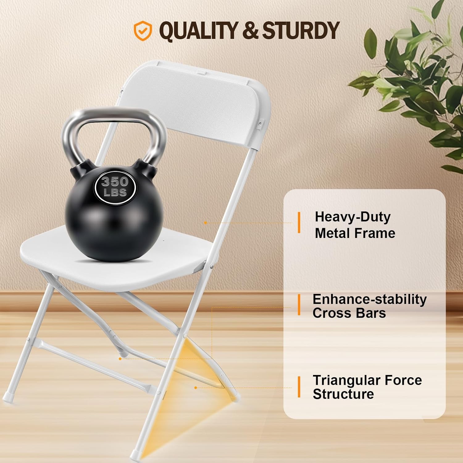 Garden 8Pack Plastic Folding Chairs Stackable Wedding Party Camping Dining Seats