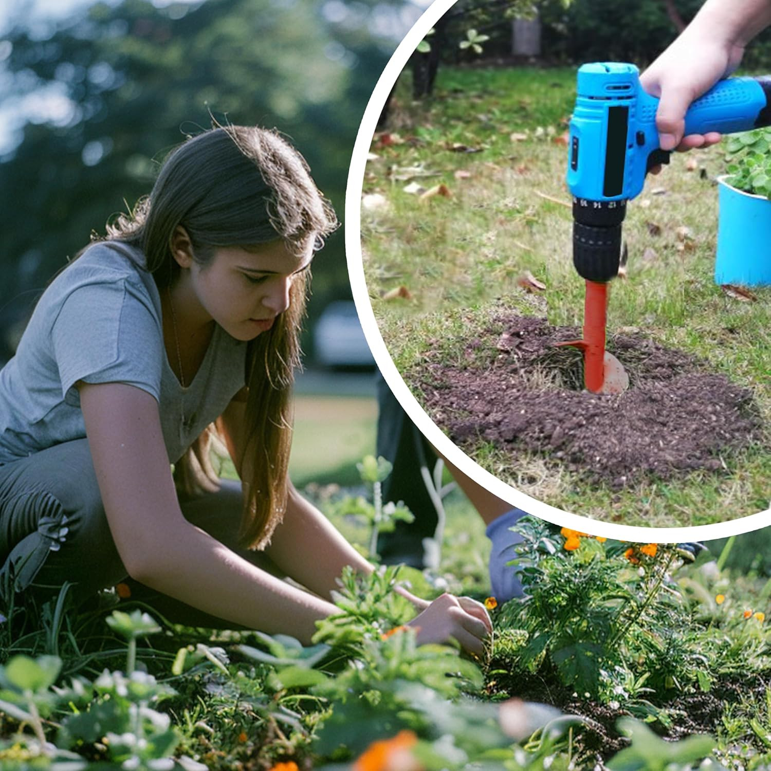 4"X12" Auger Drill Bit for Planting Digging Holes,Garden Plant Flower Bulb Auger