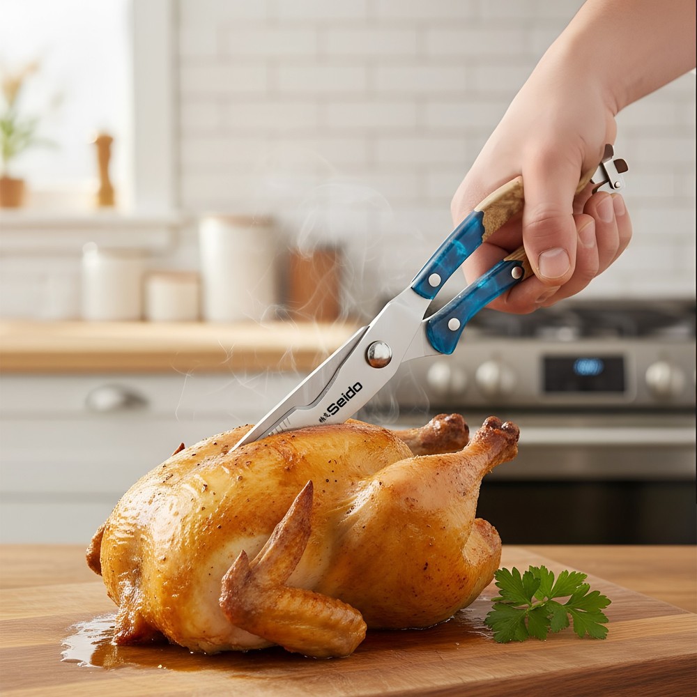 Executive 4" Heavy-Duty Kitchen Scissors – Premium Chef-Grade Power & Precision