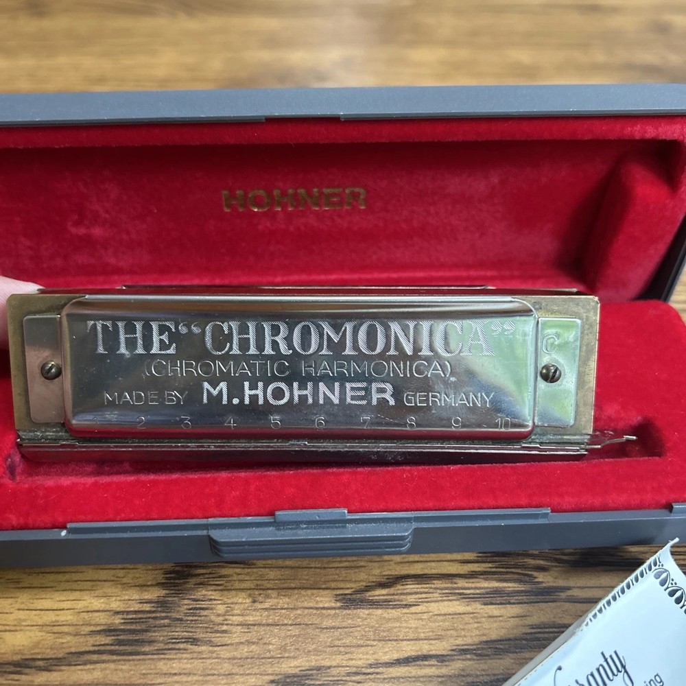"THE CHROMONICA" MODEL 260 "C" BY M. HOHNER HARMONICA ORIGINAL STORAGE CASE
