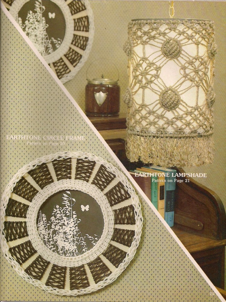 Macrame Circle Frame & Hanging Lamp Pattern - Craft Book: #AC1 Accents