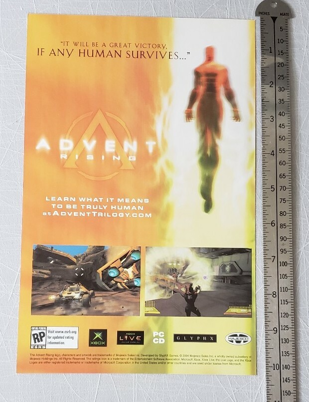 Advent Rising RARE Print Advertisement
