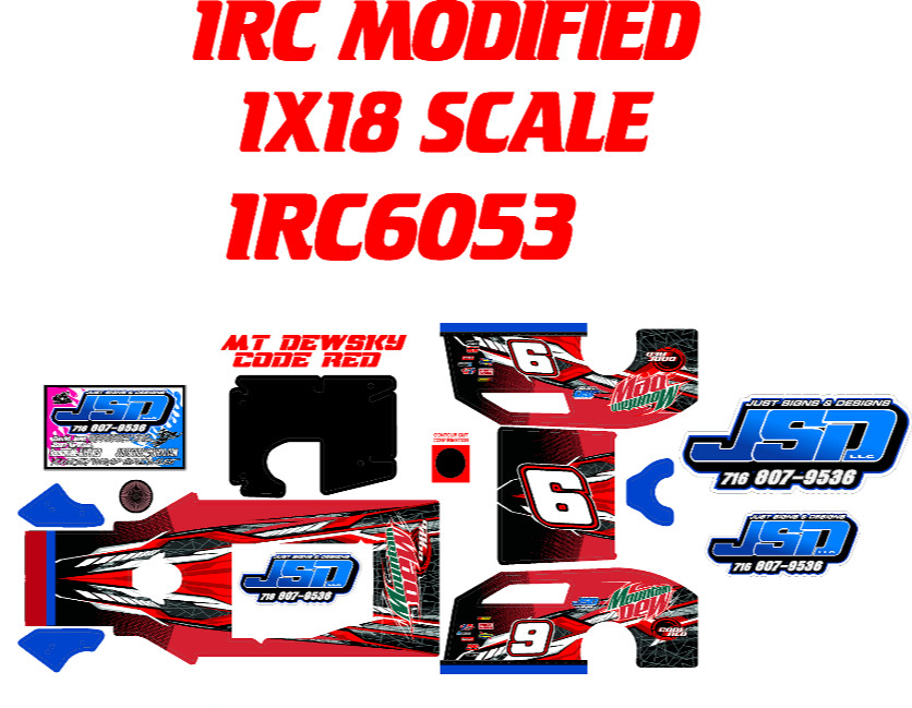 1RC  MODIFIED 1RC6053  WRAP MT DEWSKY CODE RED THEME