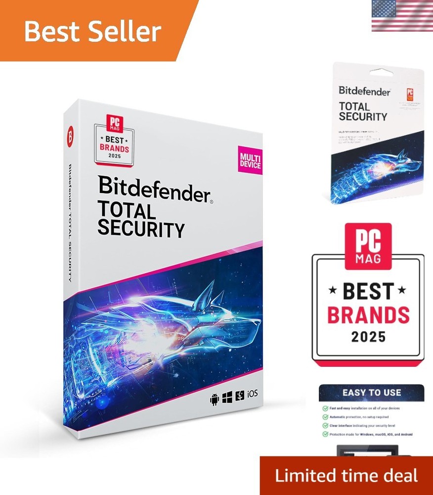 Complete Antivirus & Internet Security Suite - Total Security 2025 for 5 Devices