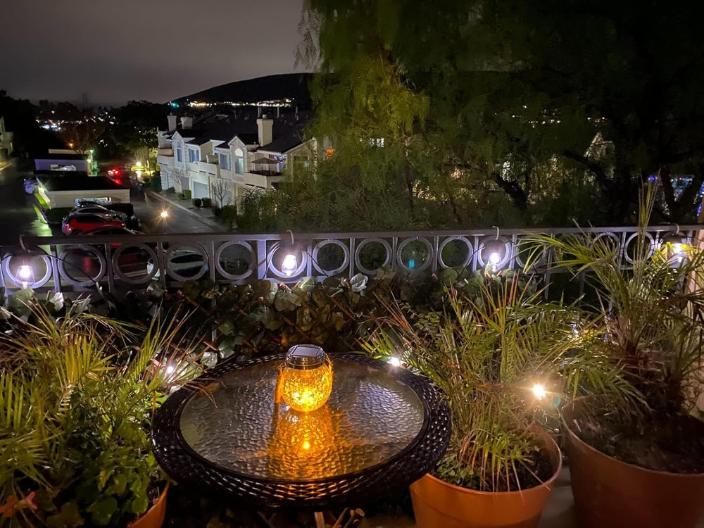 Brightech Ambience Pro Solar Powered Outdoor String Lights -27 Ft Commercial Gra