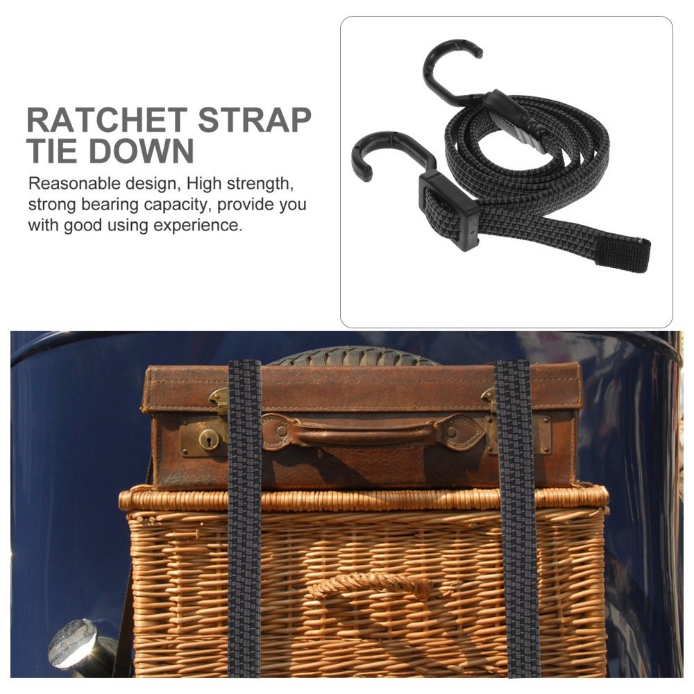 3 Pcs Heavy Duty Bungee Cords Adjustable Binding Straps With Hooks
