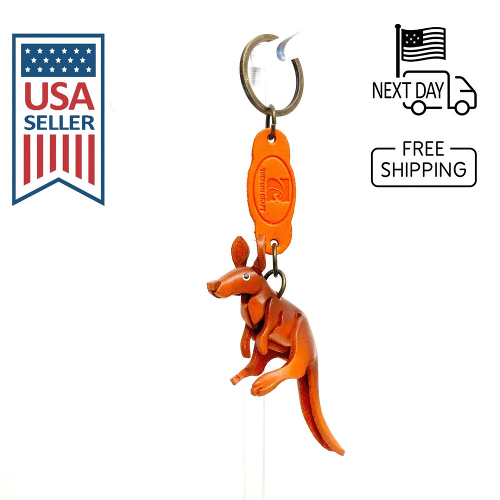 Kangaroo Handmade Leather Keyring