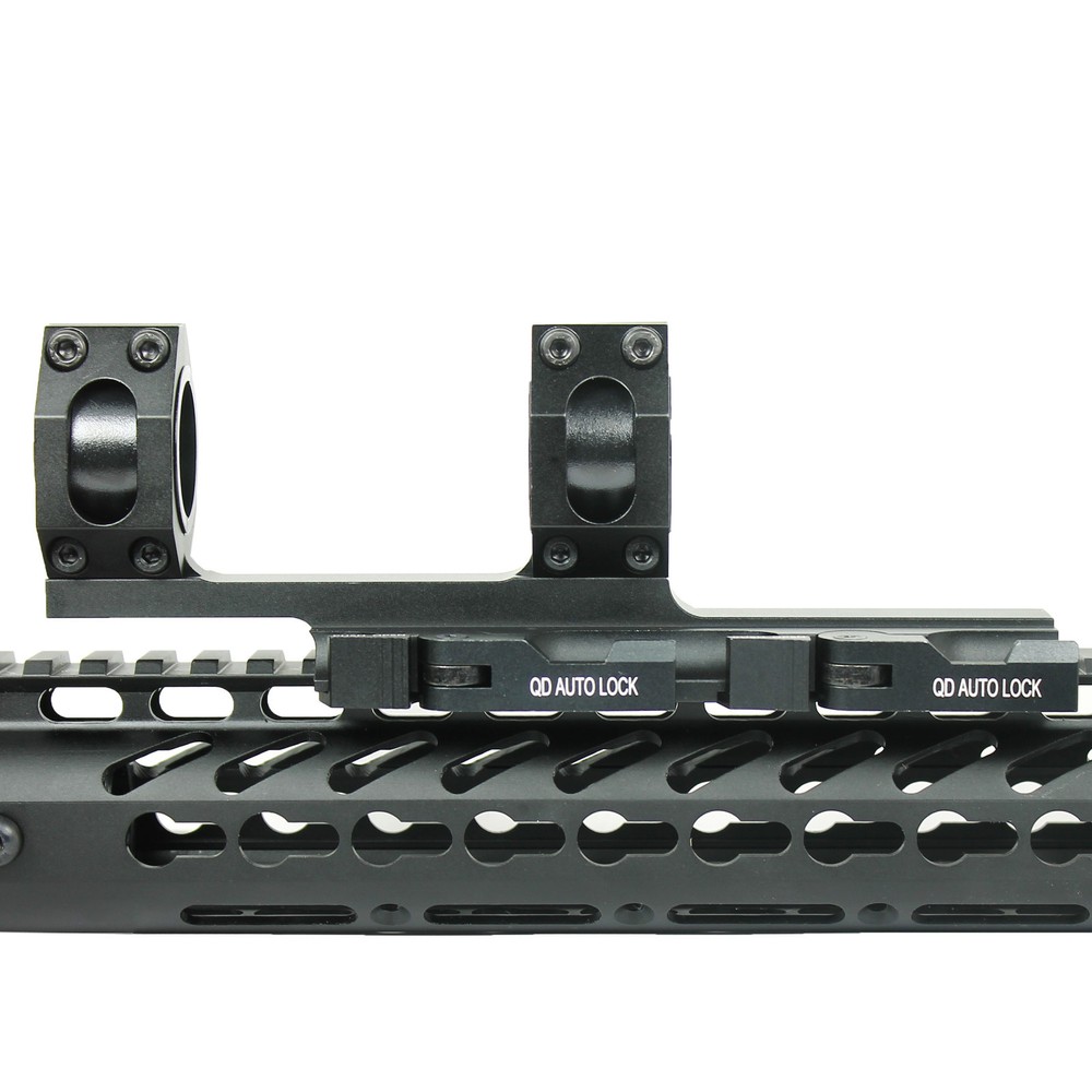 Quick Release 1"/30mm Ring Scope Mount&inserts Auto Lock 20mm Rail for Hunt
