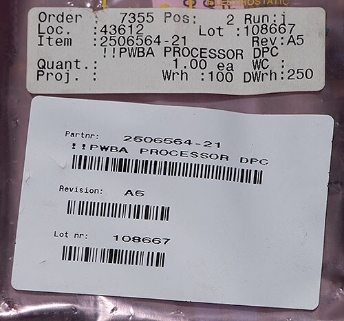 NEW ASM PN: 2506564-21 PWBA Processor DPC PCB Board Assembly