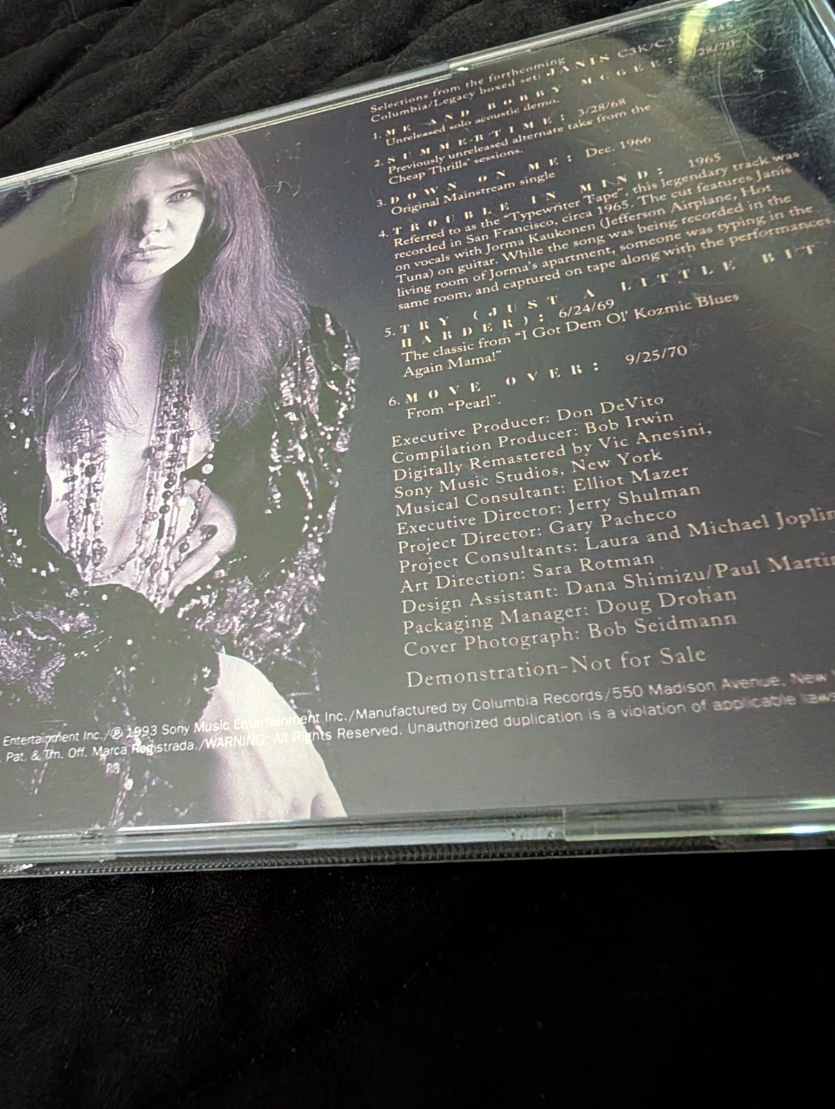 Janis Joplin Promo Only Sampler From Box Set
