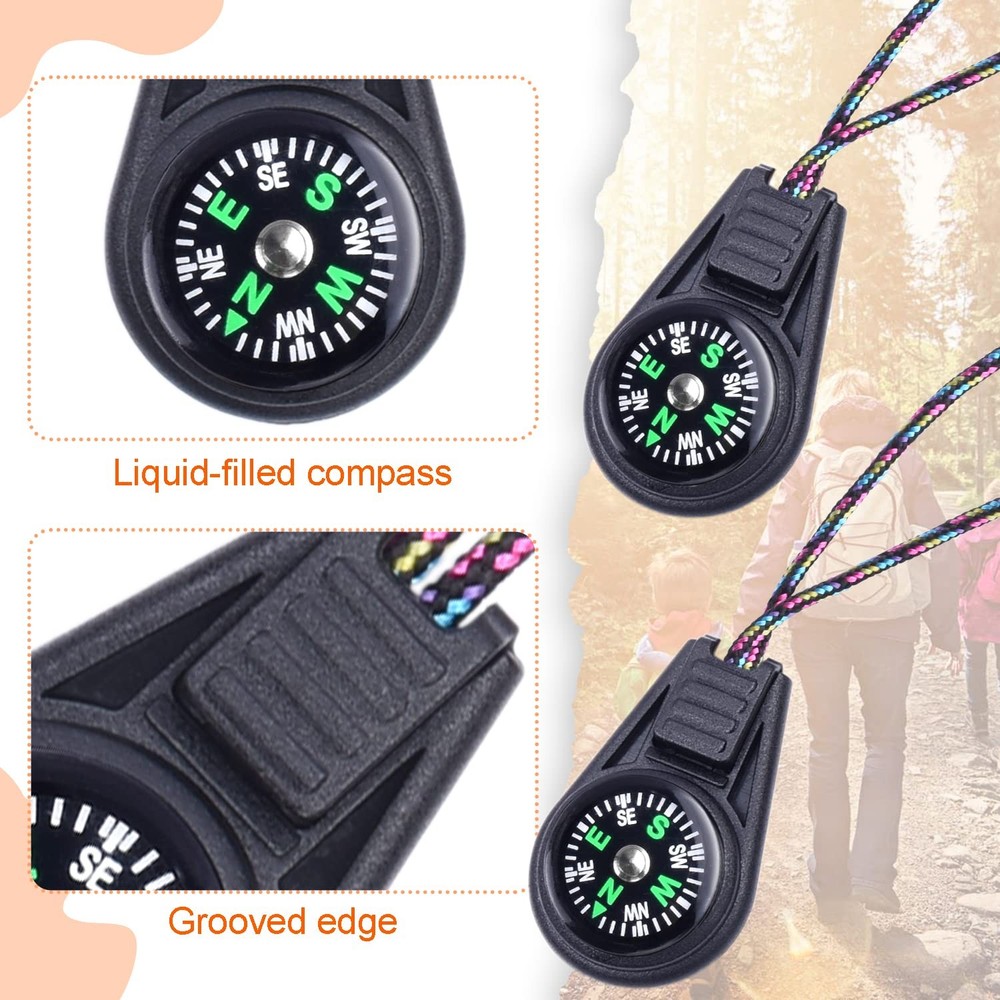 10 Pack Compass for Kids Bulk,Childrens Mini Compasses 25PCS Multicolor