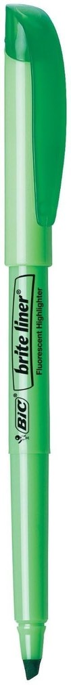 BIC Brite Liner Highlighter Chisel Tip Green 2DOZEN (BL11-GN)