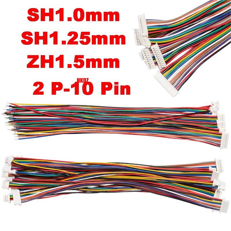 JST SH1.0mm SH1.25mm ZH1.5mm 2-10Pin Micro Connector PCB Socket Plug Wire Cable