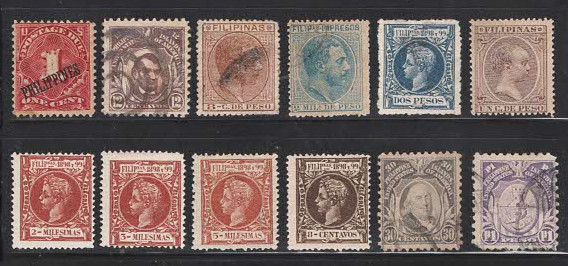 1880-1900 Philippines stamp collection King Elfonso