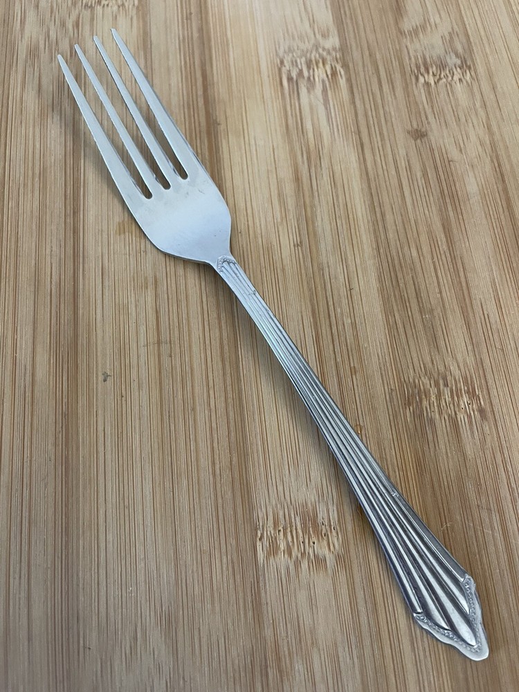 Farberware FRW2 Satin Stainless Ridges Beaded Pointed Tip DINNER FORK 7.25"