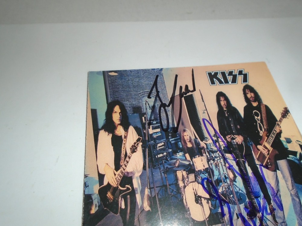 KISS ERIC SINGER BRUCE KULICK SIGNED AUTO AUTOGRAPHED CD BOOKLET - INSERT ONLY