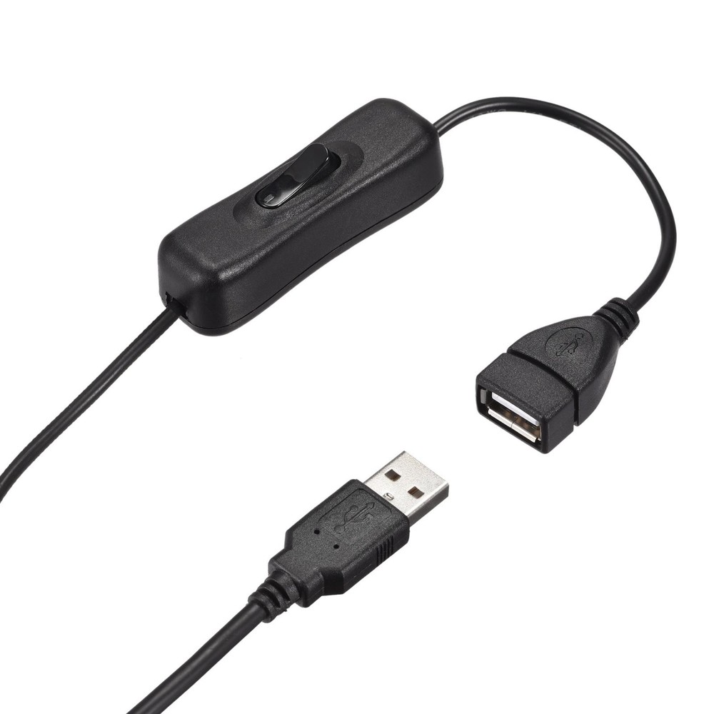 USB Cable with ON/OFF Switch Extension Cable 3 Meter Black