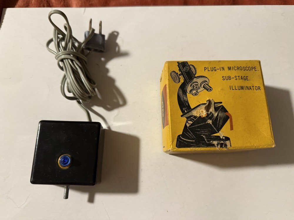 Vintage Atco Plug In Microscope Sub Stage Illuminator Works