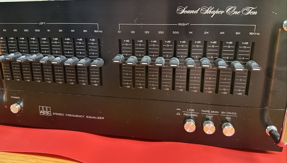 ADC Stereo Frequency Equalizer Sound Shaper One Ten Black Tested