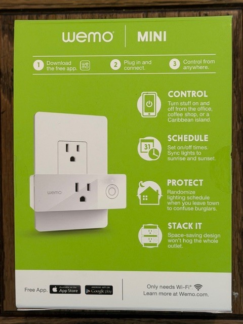 WeMo WiFi Enabled Mini Smart Plug - White (F7C063)