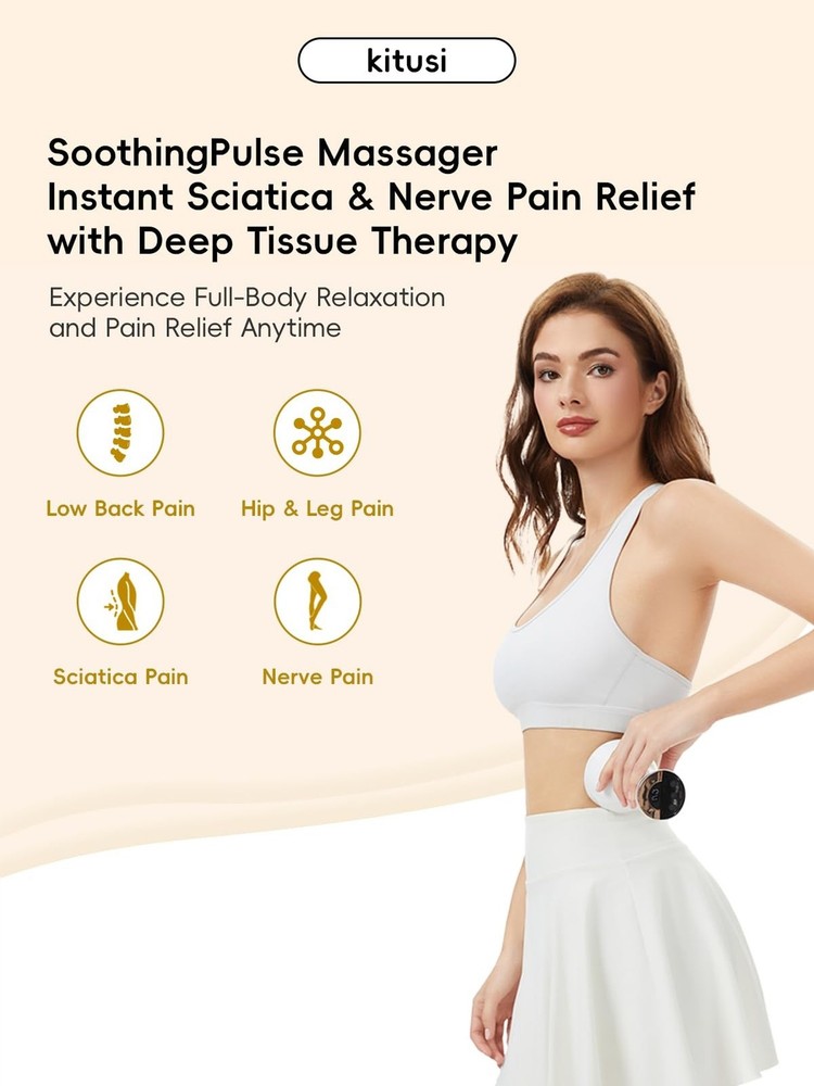 Sciatica Pain Relief Devices – Deep Tissue Massager with Multi-Mode Techno