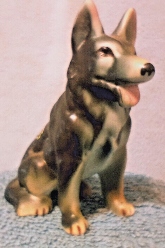 German Shepherd Dog Bone China Figurine