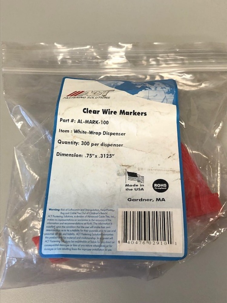 ACT Fasting Solutions AL-MARK-100 Clear Wire Markers