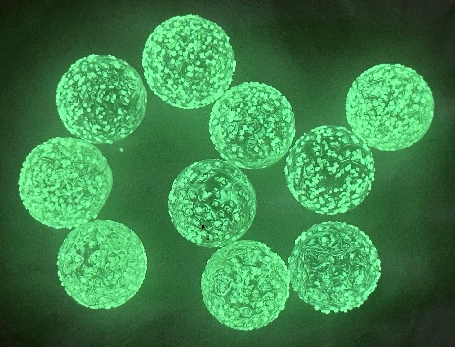 (10 Pack) "Glow-Ball" 16mm (5/8") Player Marbles Glow in the Dark! Crafts Decor