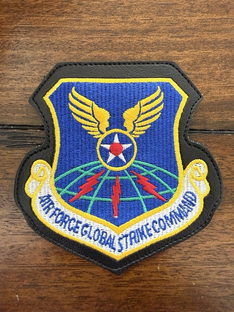 USAF Global Strike Command Leather Jacket Patch, Flight Jacket Insignia, AFGSC
