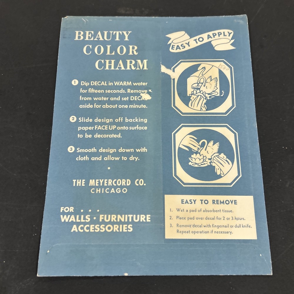 Vintage Meyercord Decal 900-A