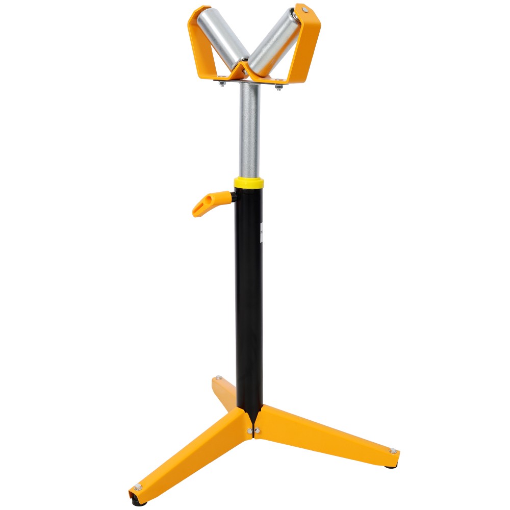 V Shape Heavy Duty Steel Roller Stand Material Support Stand Height Adjustable