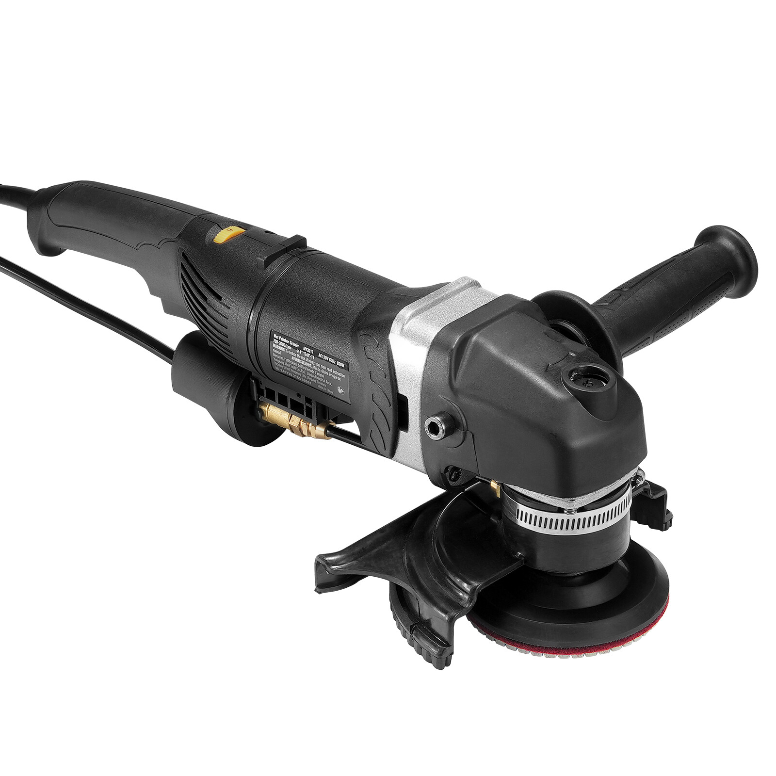 VEVOR Wet Stone Polisher 4-Inch 800W Electric Concrete Polisher 6 Speed 7 Pads