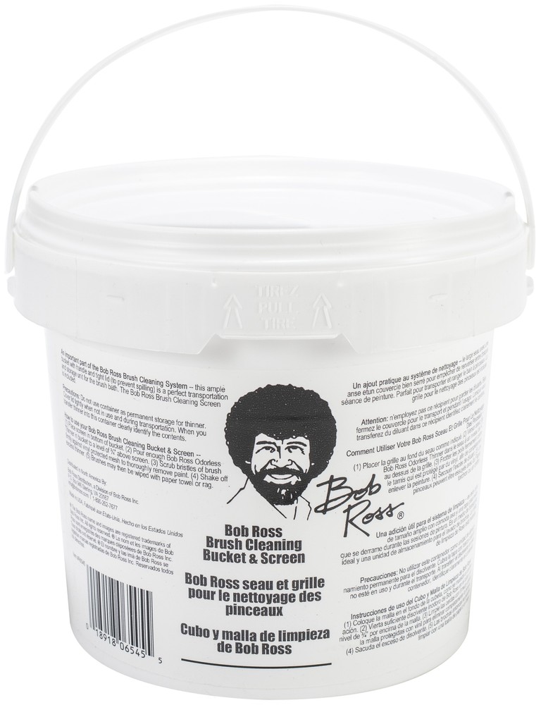 Bob Ross Cleaning Bucket & Screen White