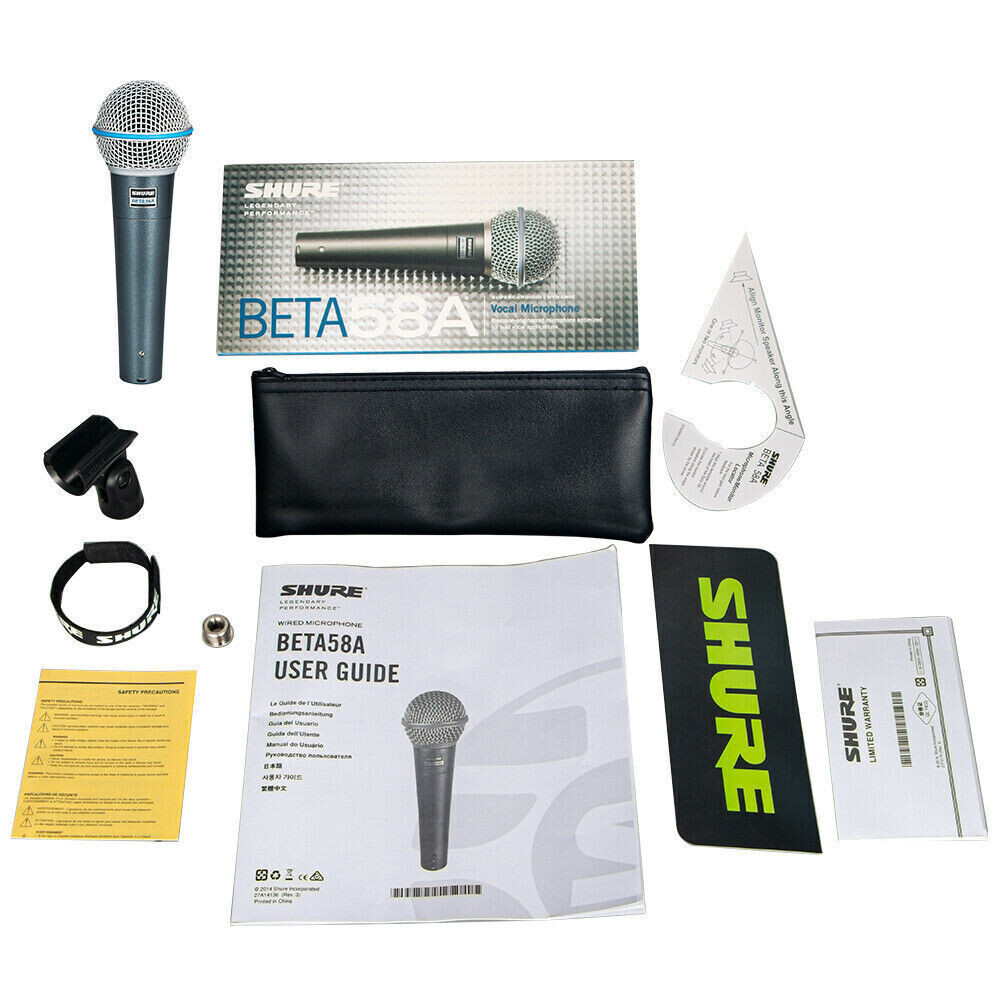 Shure Beta58A Supercardioid Dynamic Vocal Microphone