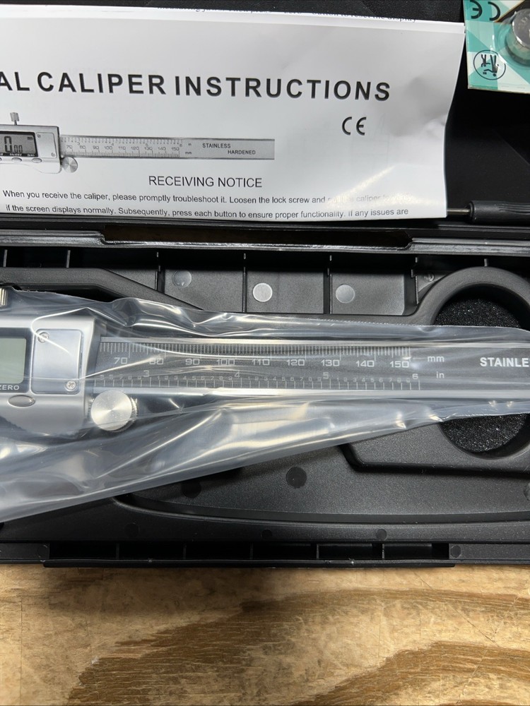 Digital Caliper Measuring Tool, 6 Inch Caliper Tool with Large LCD Screen, Ea...